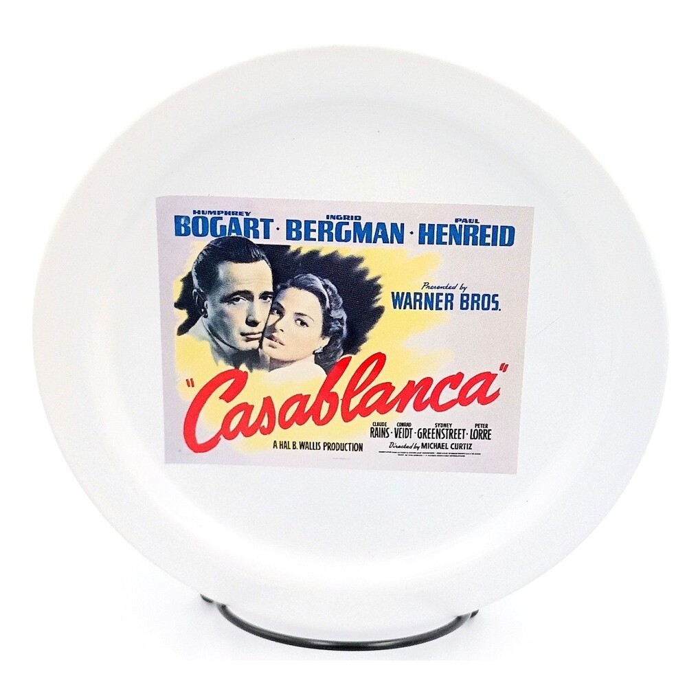 Casablanca Humphrey Bogart Ingrid Bergman Movie Collect Plate Potterybarn 2002